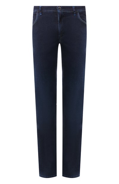 Мужские джинсы с отделкой из кожи аллигатора ZILLI, арт. MCR-00010-DEJA1/R001/AMIS