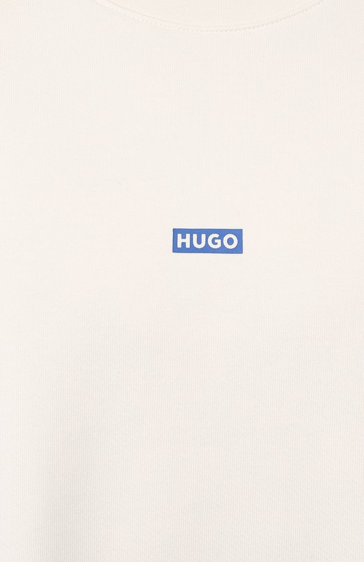 Хлопковый свитшот HUGO Blue 50510732 Кремовый  50510732 Фото 5