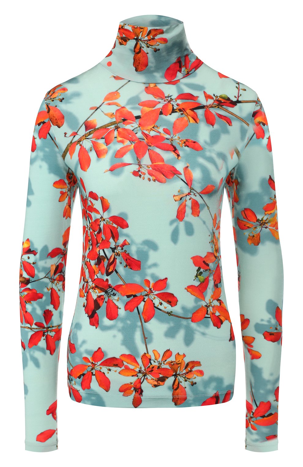 Водолазка с принтом DRIES VAN NOTEN синего цвета по цене 25650 руб., арт. 192-11142-8619, фото 1 Водолазка с принтом DRIES VAN NOTEN, арт. 192-11142-8619, фото 1