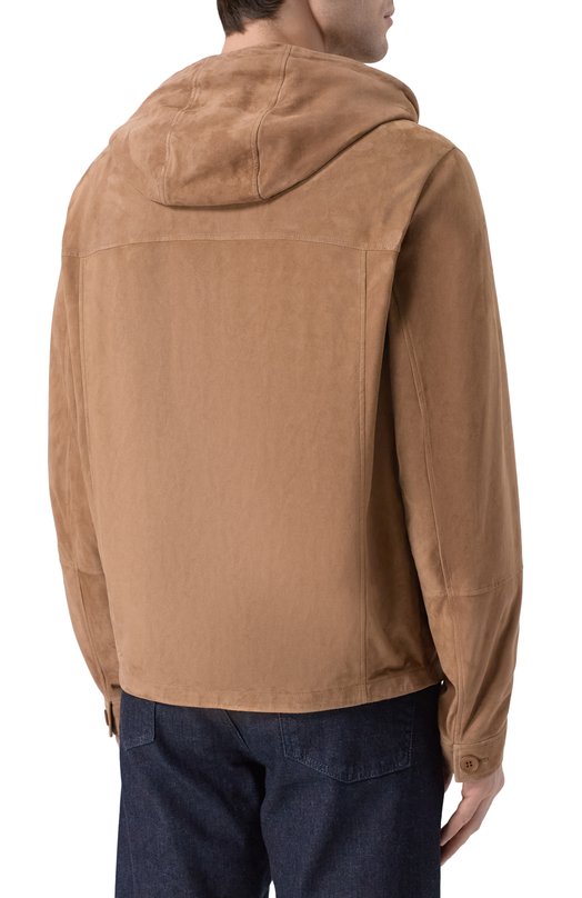 Замшевая куртка-рубашка Stefano Ricci M7J6100150/SUEJS3 Бежевый  M7J6100150/SUEJS3 Фото 4