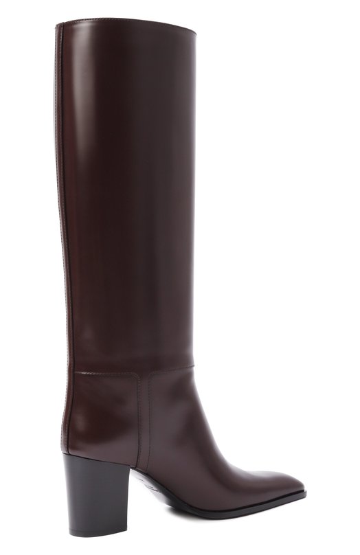 Кожаные сапоги Julia 70 Saint Laurent 818207/AAEHR Бордовый  818207/AAEHR Фото 5