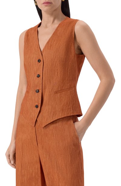 Жилет изо льна и шерсти KITON, арт. D47456K0919E03, фото 3