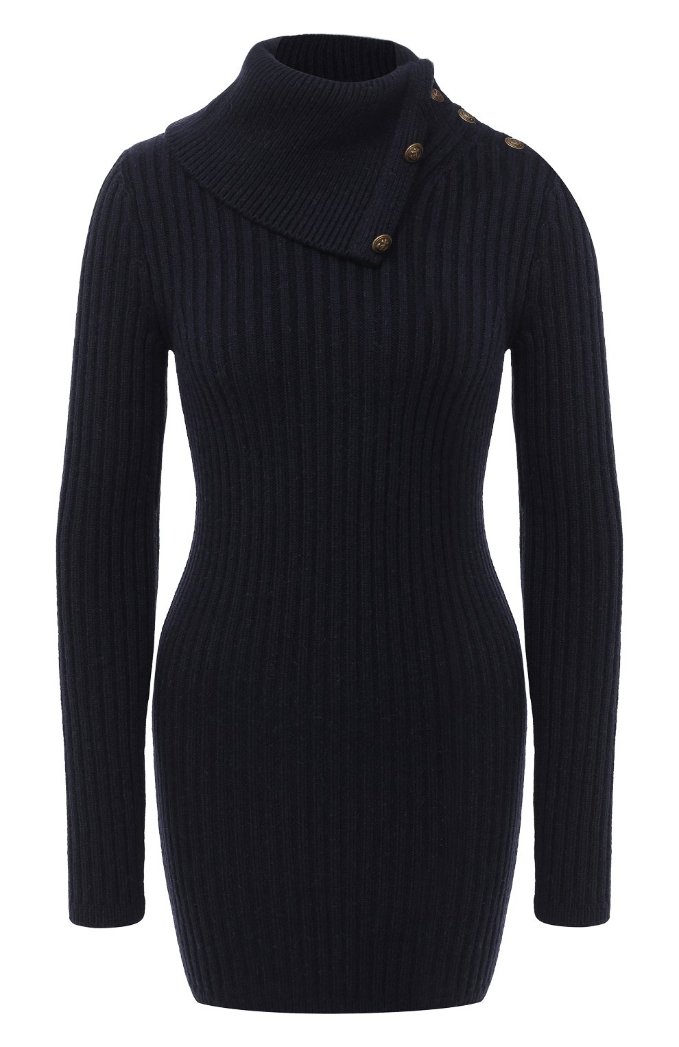 Шерстяное платье SAINT LAURENT темно-синего цвета по цене 144500 руб., арт. 631918/YAPP2, фото 1 Шерстяное платье SAINT LAURENT, арт. 631918/YAPP2, фото 1