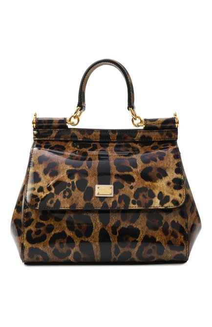 Женская сумка sicily small DOLCE & GABBANA леопардового цвета, арт. BB6003/AM568 | Фото 1 (Драгоценные камни: Проставлено; Материал: Натуральная кожа; Материал сплава: Проставлено; Ремень/цепочка: На ремешке; Размер: small)