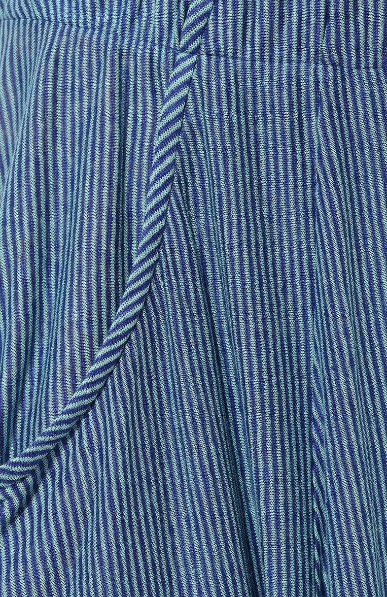 Женские брюки изо льна и вискозы GIORGIO ARMANI синего цвета, арт. GW000053/AF10115 | Фото 5 (Материал внешний: Вискоза, Лен; Длина (брюки, джинсы): Укороченные; Женское Кросс-КТ: Брюки-одежда; Силуэт Ж (брюки и джинсы): Широкие; Стили: Бохо)