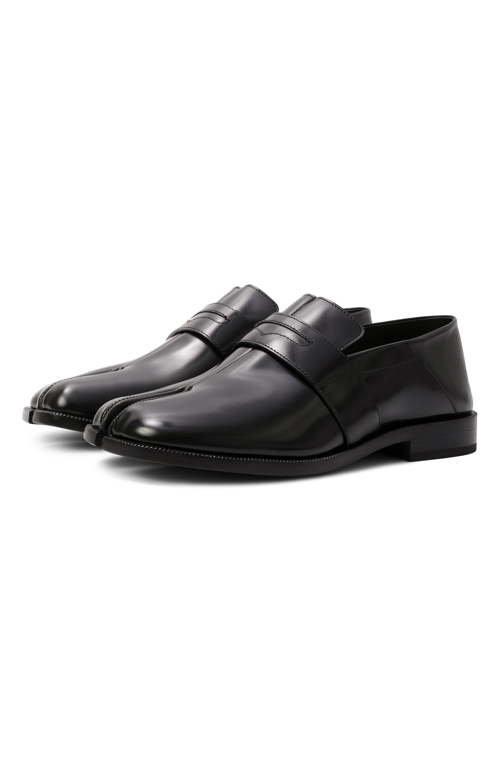 Кожаные пенни-лоферы tabi MAISON MARGIELA черного цвета по цене 137000 руб., арт. S39WR0021/P2820, фото 1 Кожаные пенни-лоферы tabi MAISON MARGIELA, арт. S39WR0021/P2820, фото 1