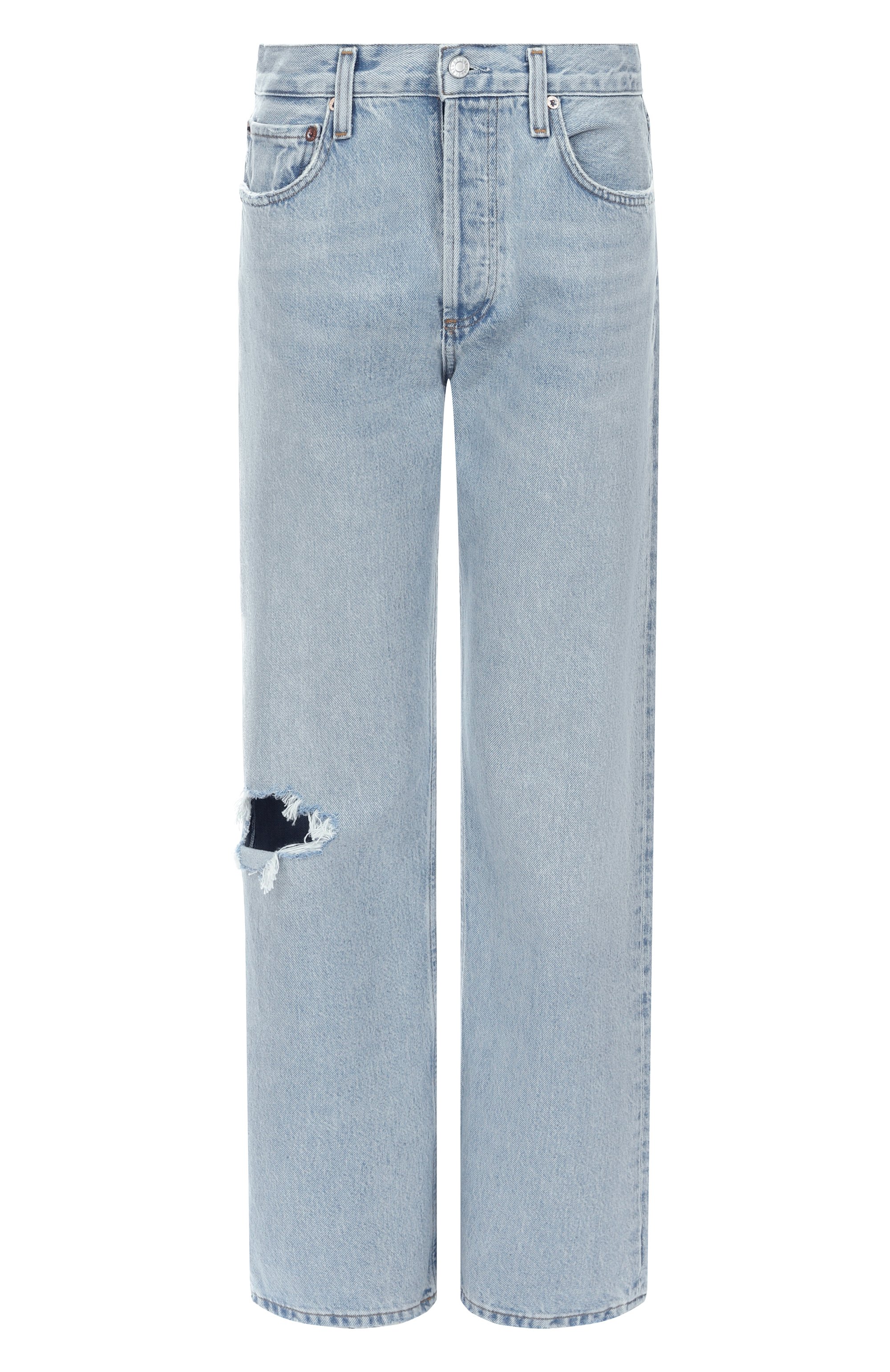 Джинсы kelly AGOLDE голубого цвета по цене 52400 руб., арт. A199B1141, фото 1 Джинсы kelly AGOLDE, арт. A199B1141, фото 1