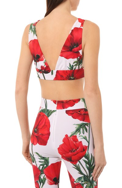 Топ DOLCE & GABBANA красного цвета по цене 49800 руб., арт. F761PT/FSG5Z, фото 4 Топ DOLCE & GABBANA, арт. F761PT/FSG5Z, фото 4