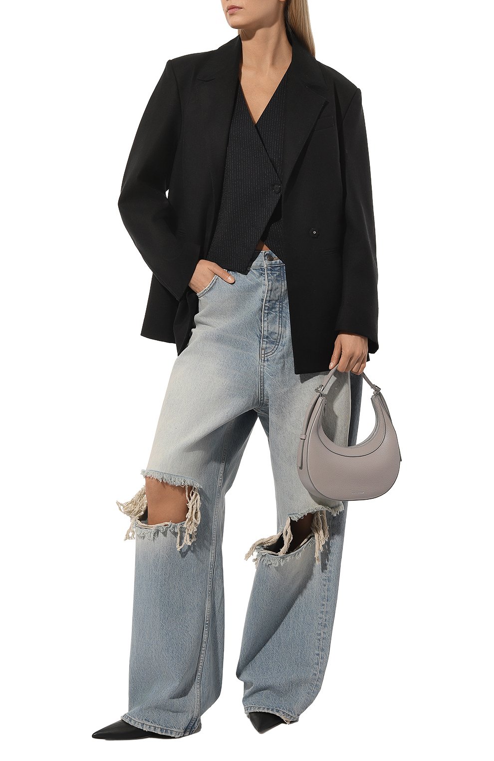 Сумка whisper COCCINELLE светло-серого цвета по цене 26100 руб., арт. E5 QIT 53 01 01, фото 7 Сумка whisper COCCINELLE, арт. E5 QIT 53 01 01, фото 7