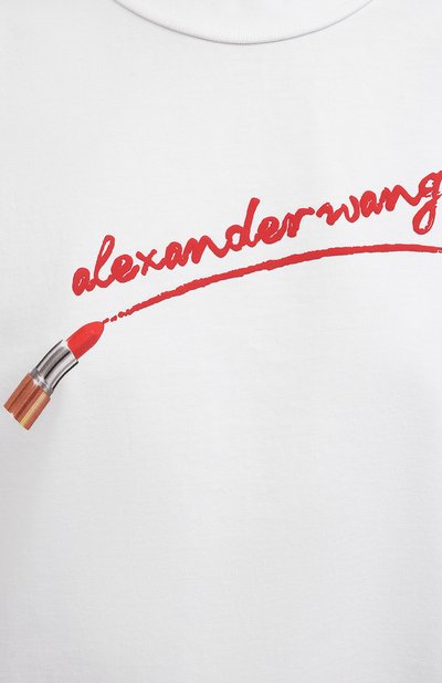 Хлопковая футболка ALEXANDER WANG белого цвета по цене 15700 руб., арт. UCC4211467, фото 5 Хлопковая футболка ALEXANDER WANG, арт. UCC4211467, фото 5