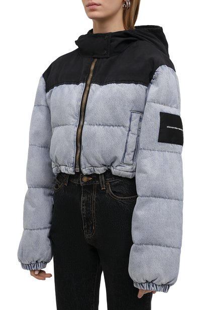 Пуховик ALEXANDER WANG голубого цвета по цене 56550 руб., арт. 4DC4212010, фото 3 Пуховик ALEXANDER WANG, арт. 4DC4212010, фото 3