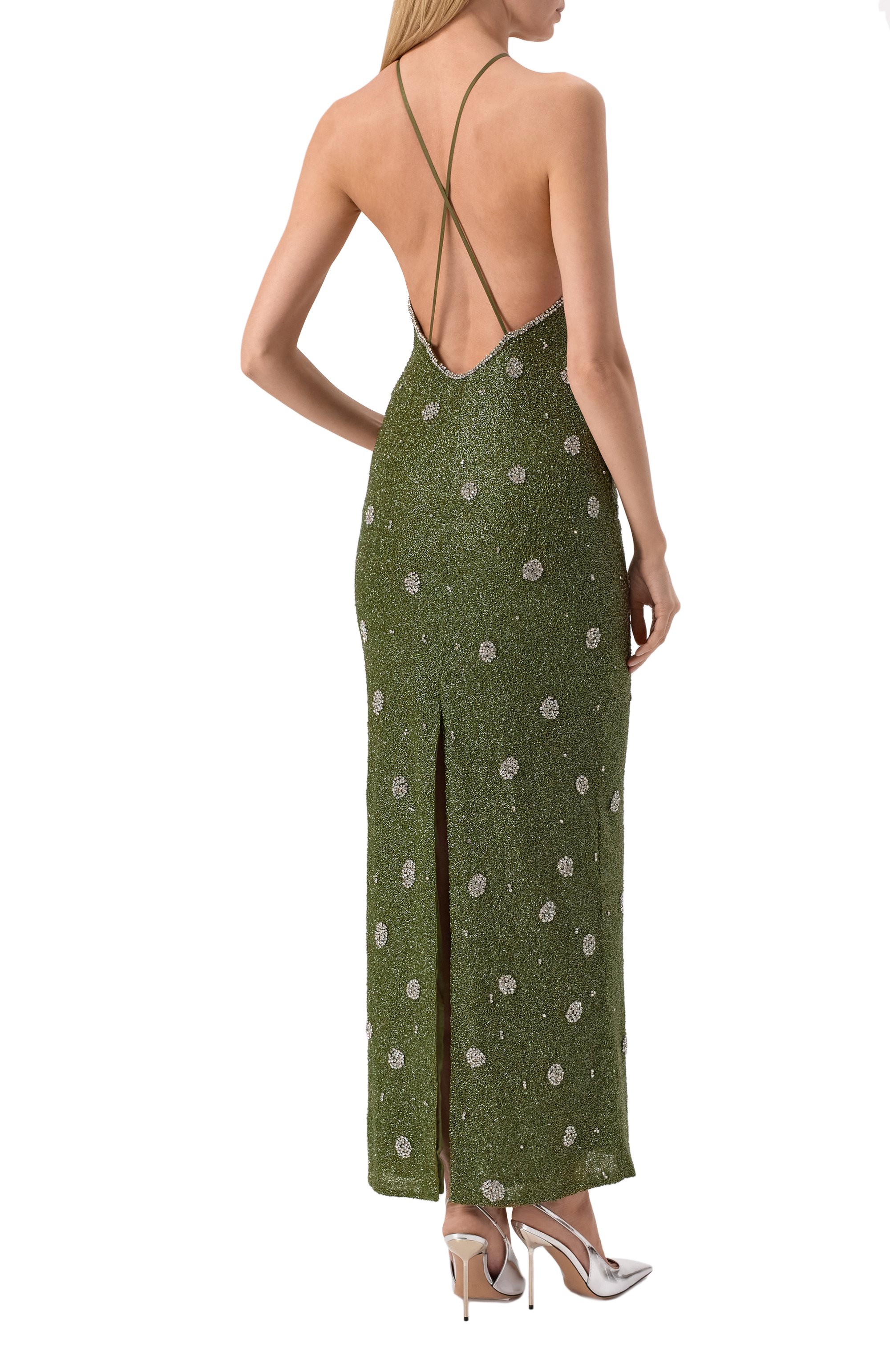 Платье с отделкой бисером GIUSEPPE DI MORABITO, арт. 04SSLD152 04468, фото 4