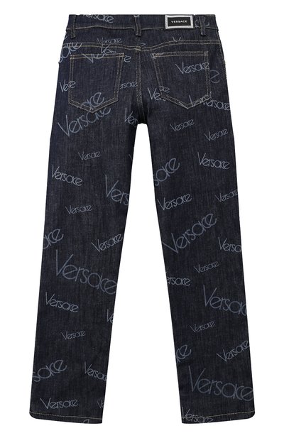 Джинсы VERSACE темно-синего цвета по цене 22600 руб., арт. YC000111/YA00321/8A-14A, фото 2 Джинсы VERSACE, арт. YC000111/YA00321/8A-14A, фото 2