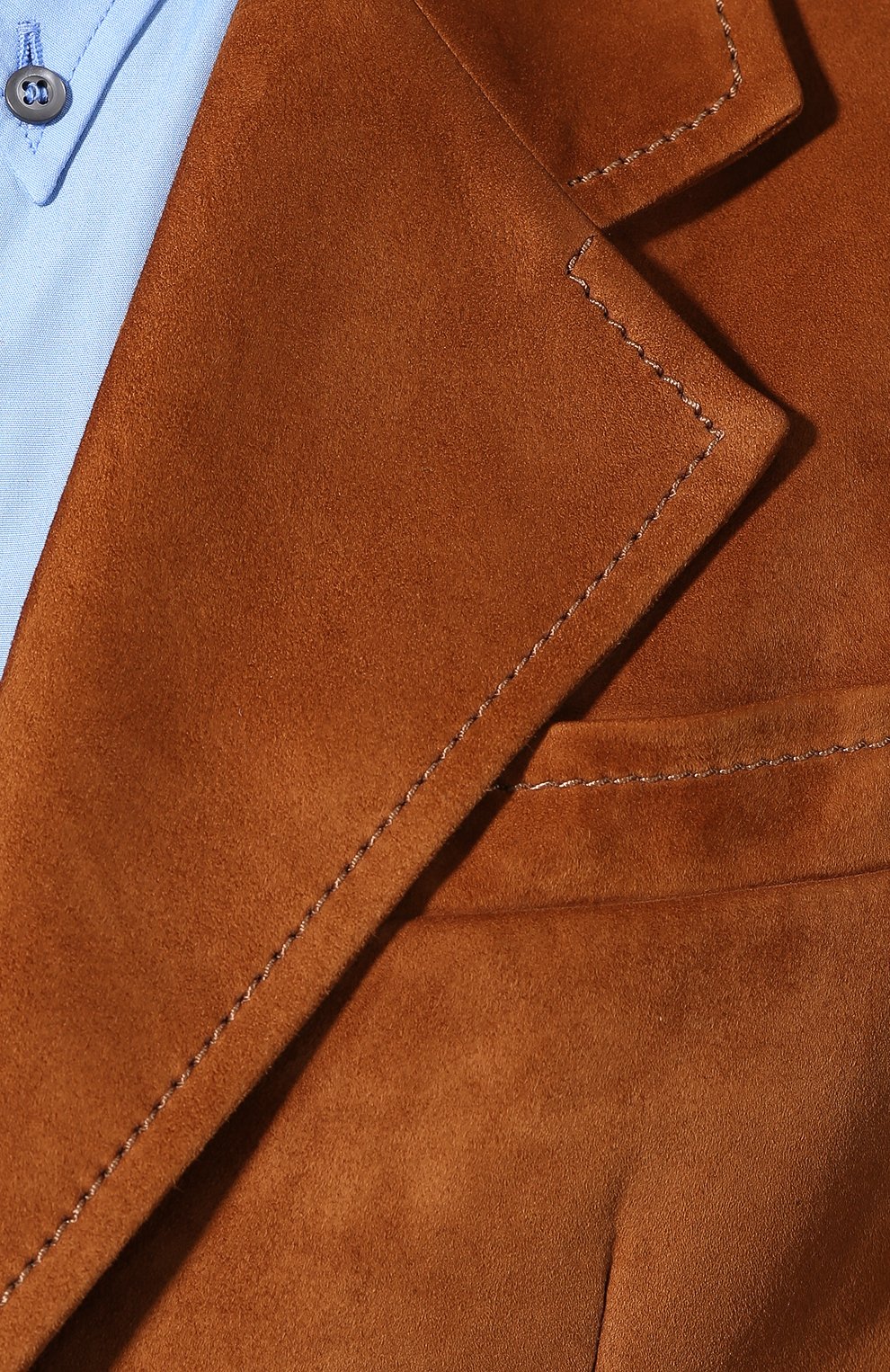 Замшевый пиджак PRADA коричневого цвета по цене 305000 руб., арт. UPG329-1FEK-F0050, фото 5 Замшевый пиджак PRADA, арт. UPG329-1FEK-F0050, фото 5