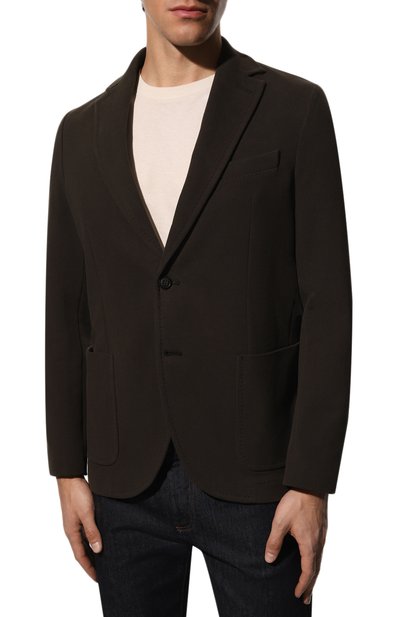 Хлопковый пиджак CIRCOLO 1901 темно-серого цвета по цене 45150 руб., арт. CN3580, фото 3 Хлопковый пиджак CIRCOLO 1901, арт. CN3580, фото 3