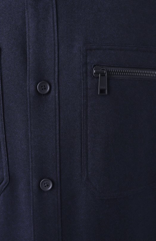 Шерстяная куртка-рубашка Zegna S0TM2/UEV01A8 Синий  S0TM2/UEV01A8 Фото 6