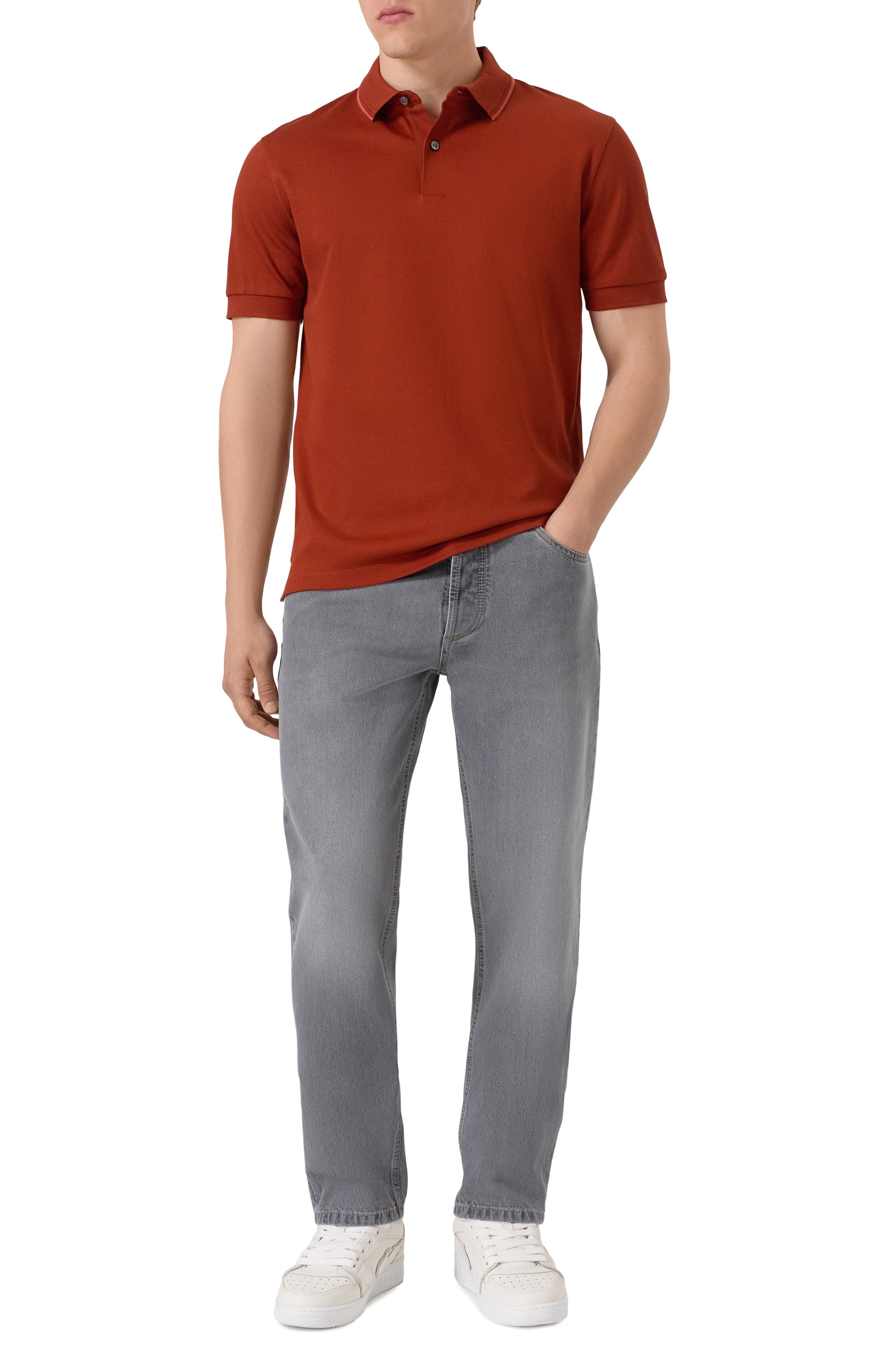 Хлопковое поло BOSS, арт. 50527650, фото 2