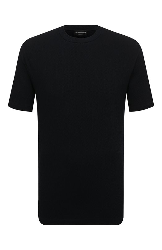 Футболка из вискозы и кашемира Giorgio Armani 6LSM78/SJRVZ Синий 6LSM78/SJRVZ