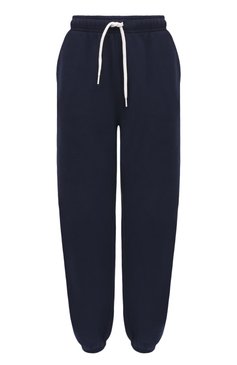 Женские хлопковые джоггеры POLO RALPH LAUREN темно-синего цвета, арт. 211943009 | Фото 1 (Длина (брюки, джинсы): Стандартные; Материал внешний: Хлопок; Женское Кросс-КТ: Джоггеры - брюки, Брюки-одежда; Стили: Спорт-шик)