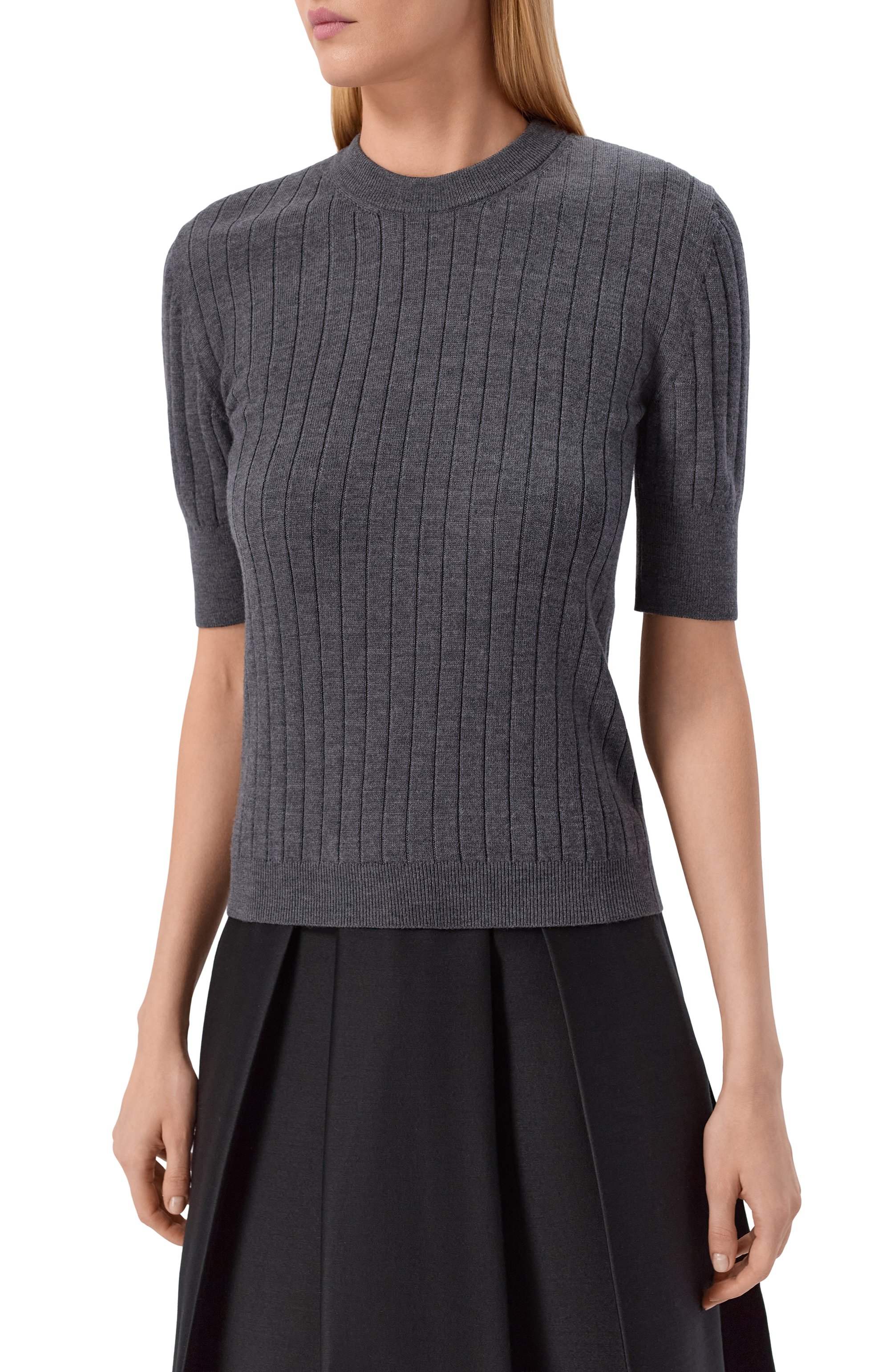 Шерстяной пуловер BOTTEGA VENETA серого цвета по цене 146500 руб., арт. 835467/V5L70, фото 3 Шерстяной пуловер BOTTEGA VENETA, арт. 835467/V5L70, фото 3