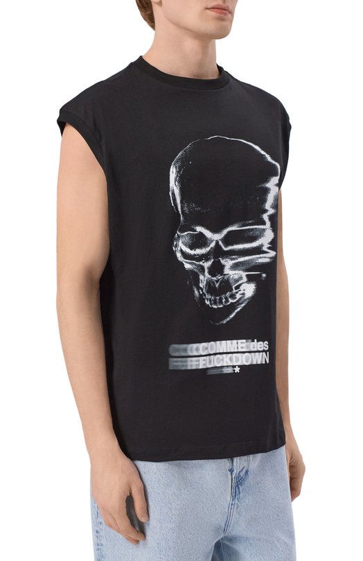 Хлопковая майка Comme des Fuckdown CFABM02005 Чёрный  CFABM02005 Фото 3