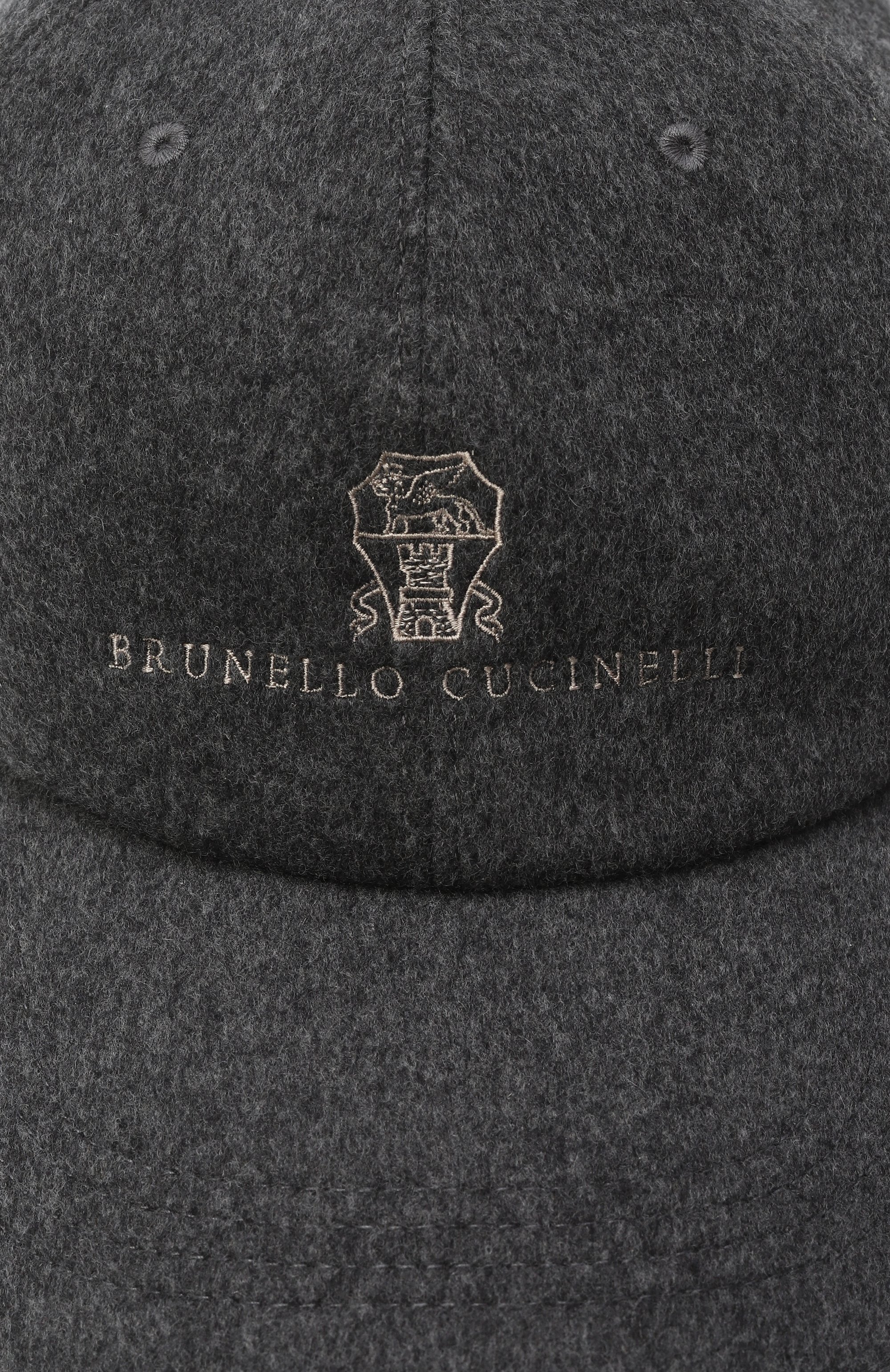 Шерстяная бейсболка BRUNELLO CUCINELLI темно-серого цвета по цене 69650 руб., арт. MY4499850W, фото 3 Шерстяная бейсболка BRUNELLO CUCINELLI, арт. MY4499850W, фото 3
