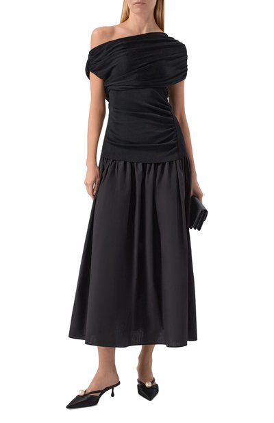 Атласные мюли sana 50 JIMMY CHOO, арт. SANAMULE50A0D, фото 3