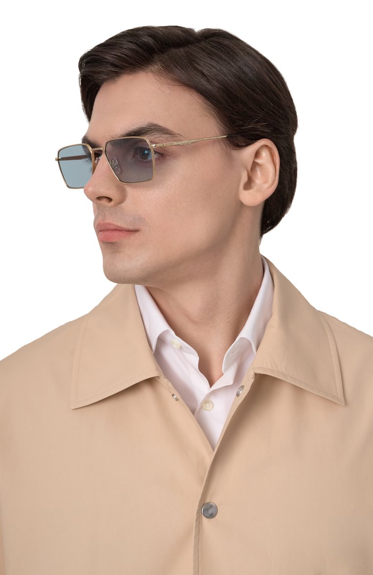Женские солнцезащитные очки CARRERA голубого цвета, арт. CARRERA 356 RHL QZ | Фото 2 (Тип очков: С/з; Материал: Металл; Кросс-КТ: С/з-унисекс; Очки форма: Прямоугольные; Оптика Гендер: оп�тика-унисекс)