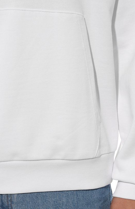 Хлопковое худи HUGO Blue Белый, фото 5