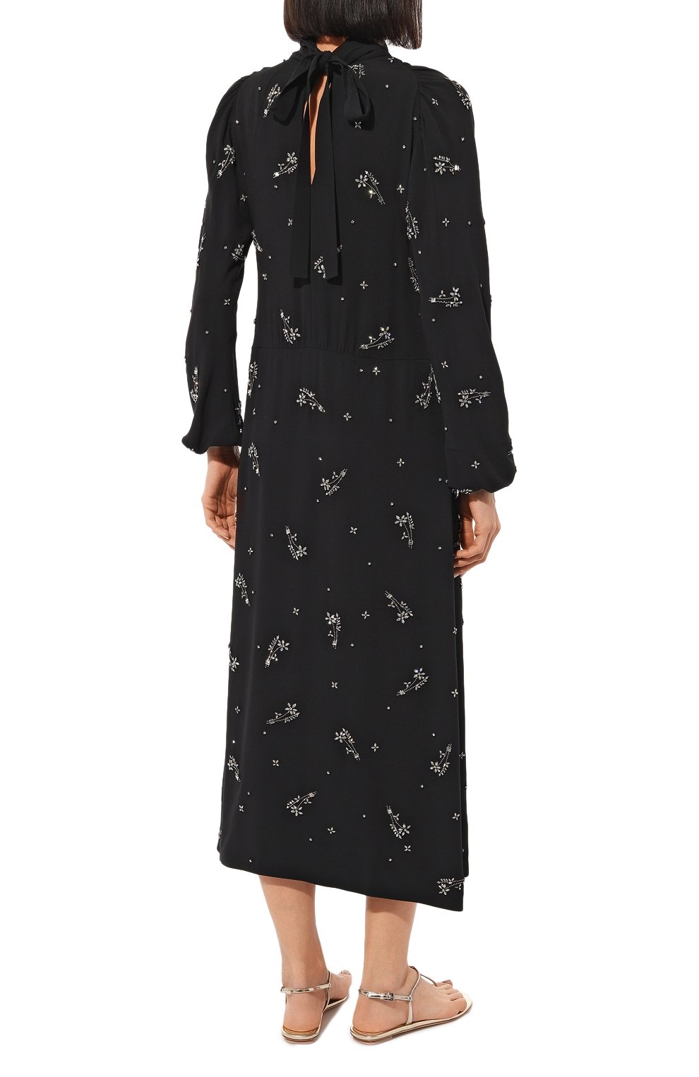 Платье с отделкой стразами PRADA, арт. P36S2R-1R14-F0002-182, фото 4