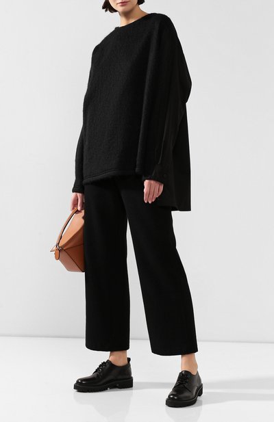 Шерстяной пуловер YOHJI YAMAMOTO черного цвета по цене 47150 руб., арт. YC-B02-104, фото 2 Шерстяной пуловер YOHJI YAMAMOTO, арт. YC-B02-104, фото 2