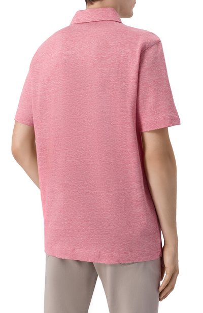 Поло изо льна и хлопка BOSS, арт. 50559147, фото 4