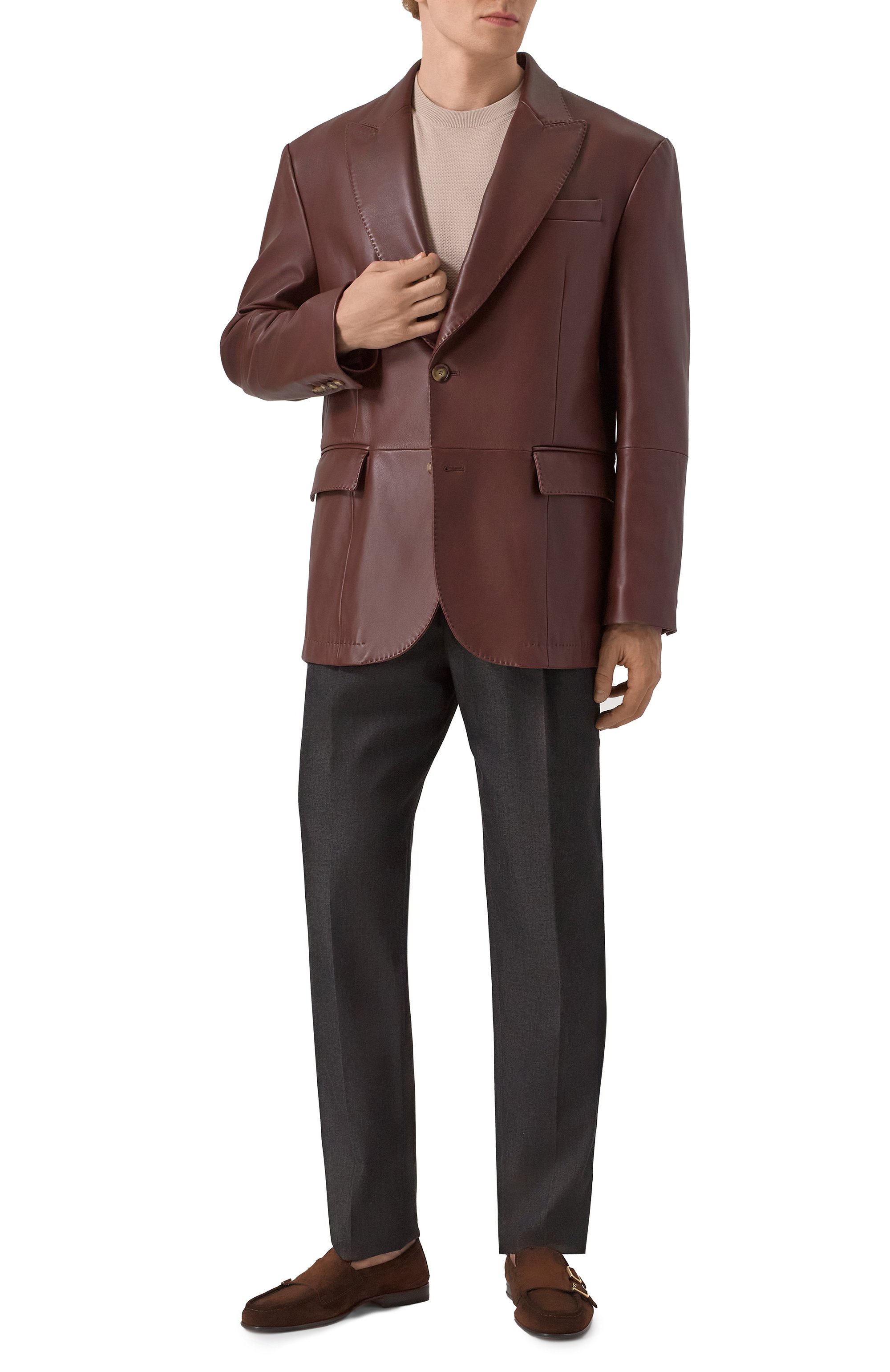 Замшевые монки hero SANTONI темно-коричневого цвета по цене 87550 руб., арт. MCHG18390LA4SEAA, фото 2 Замшевые монки hero SANTONI, арт. MCHG18390LA4SEAA, фото 2