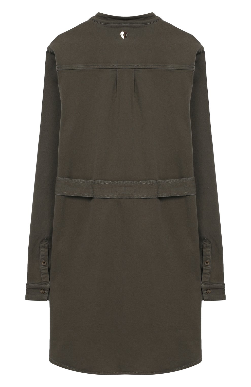 Хлопковое платье-рубашка с поясом и воротником-стойкой TWINSET, арт. GA827R/12A-16A, фото 2