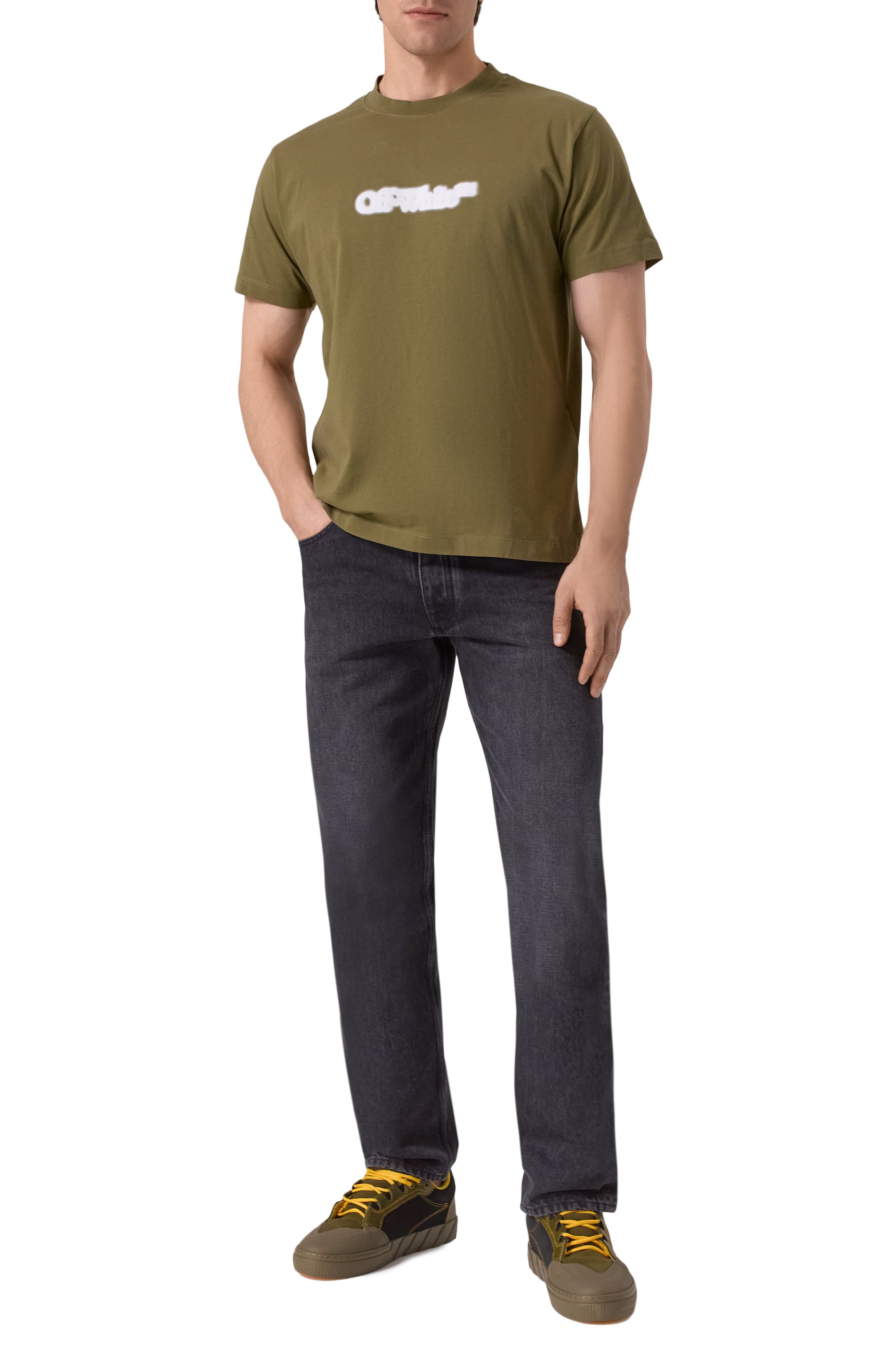 Хлопковая футболка OFF-WHITE, арт. 0MAA027S25JER00B, фото 2