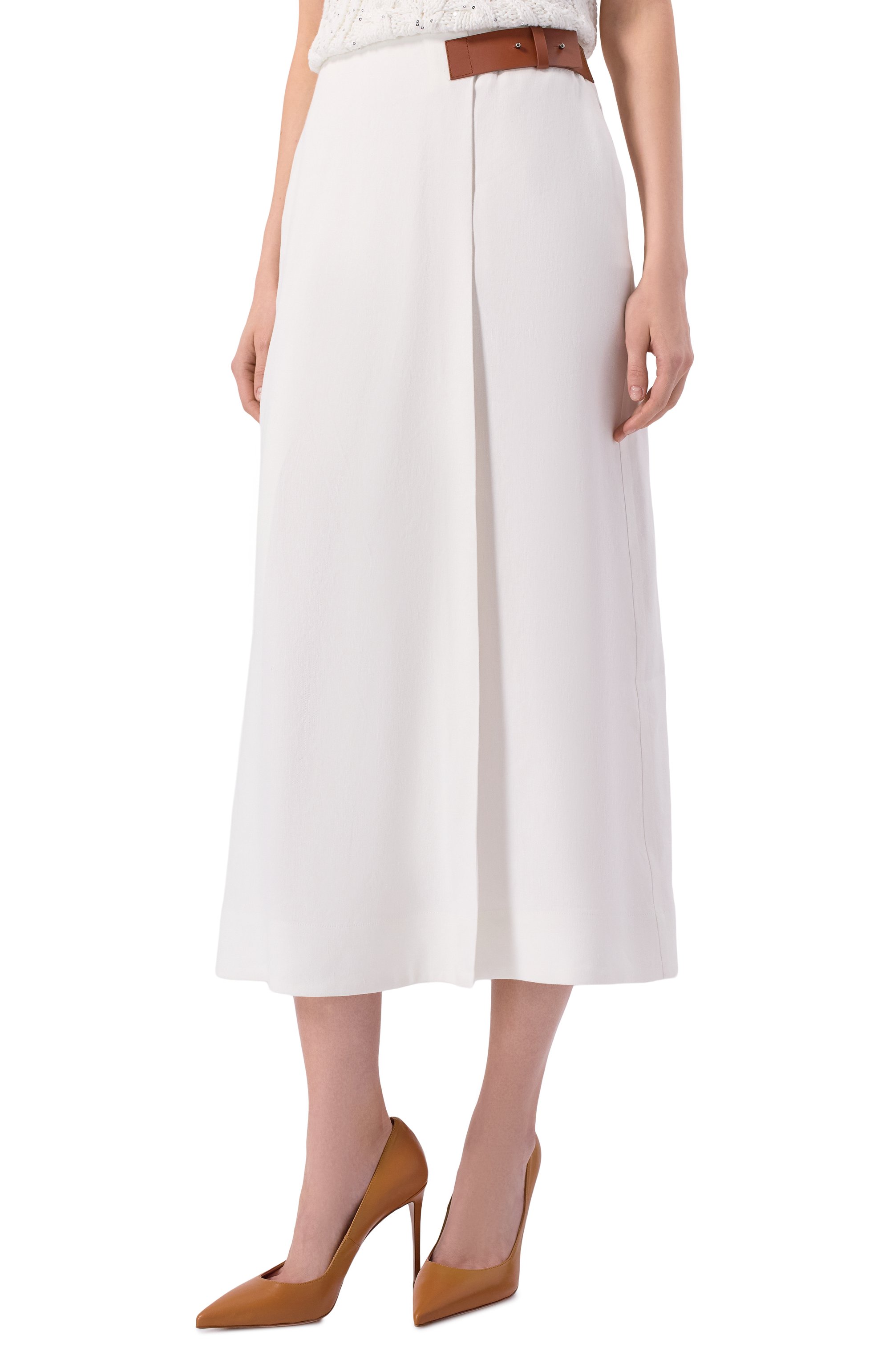 Юбка изо льна и вискозы LORENA ANTONIAZZI, арт. P2640G033A/3347, фото 3