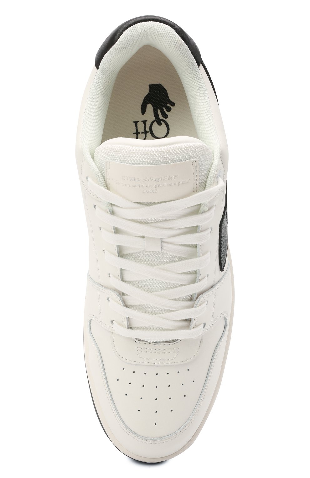 Кожаные кеды out of office OFF-WHITE белого цвета по цене 43800 руб., арт. 0MIA189R21LEA0010110, фото 5 Кожаные кеды out of office OFF-WHITE, арт. 0MIA189R21LEA0010110, фото 5