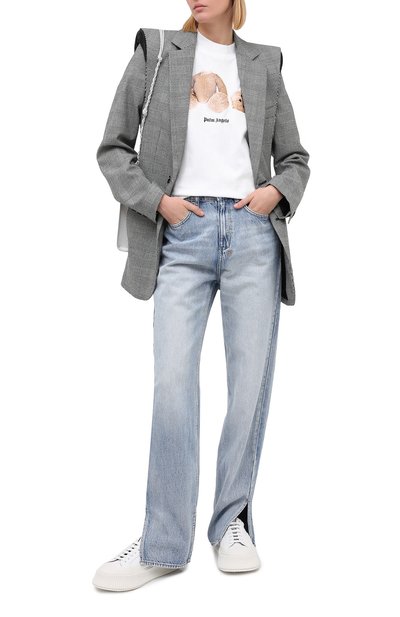 Хлопковая футболка PALM ANGELS белого цвета по цене 26650 руб., арт. PWAA017F20JER0040160, фото 2 Хлопковая футболка PALM ANGELS, арт. PWAA017F20JER0040160, фото 2