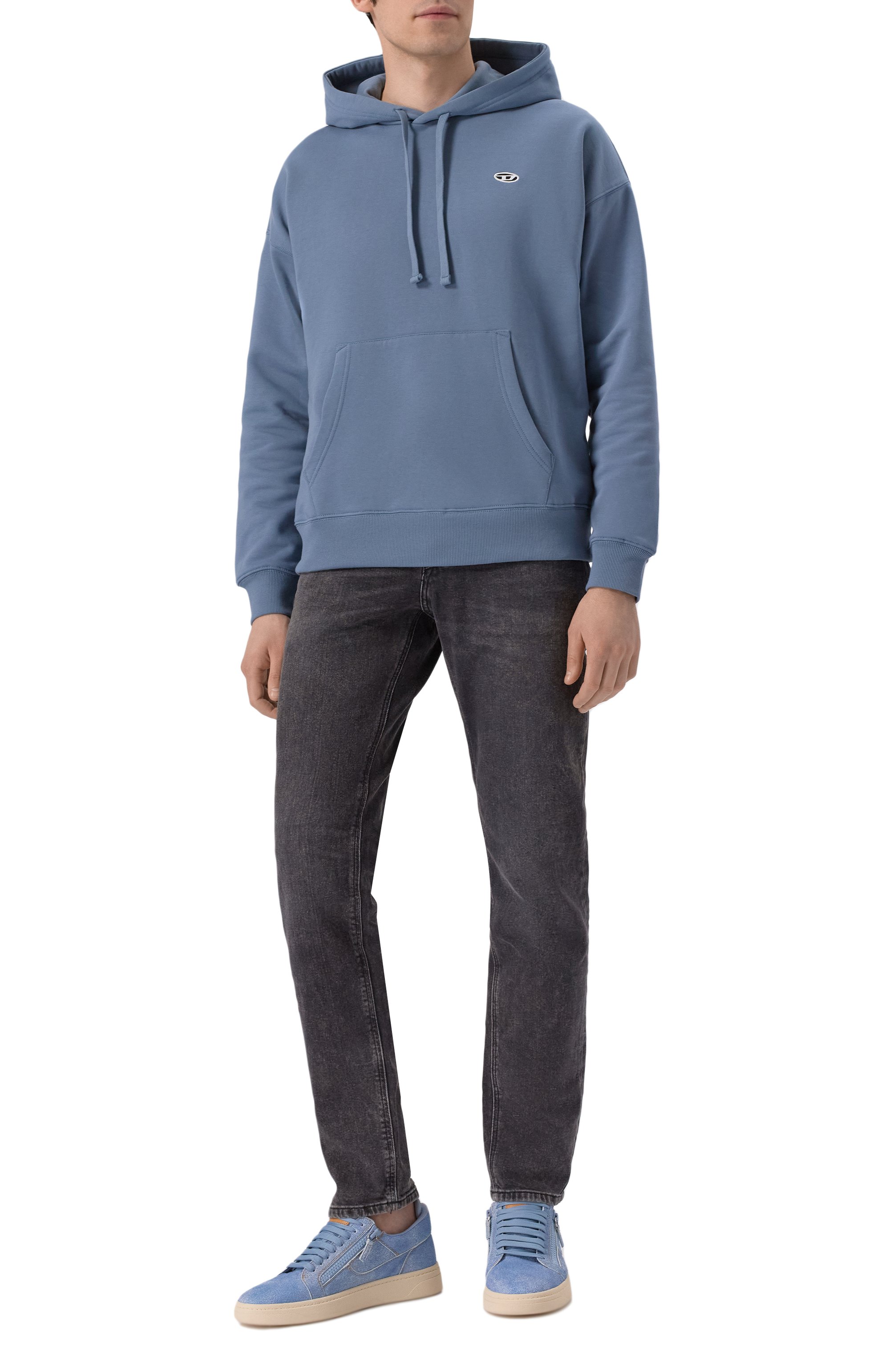 Хлопковое худи DIESEL, арт. A03786/0BKAF, фото 2