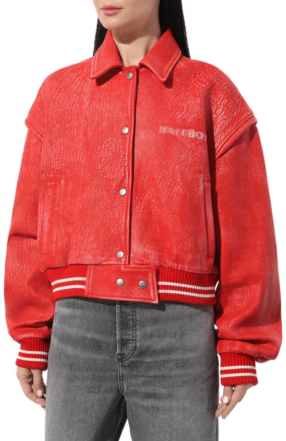 Кожаный бомбер HALFBOY, арт. HSS241WLBB136, фото 3