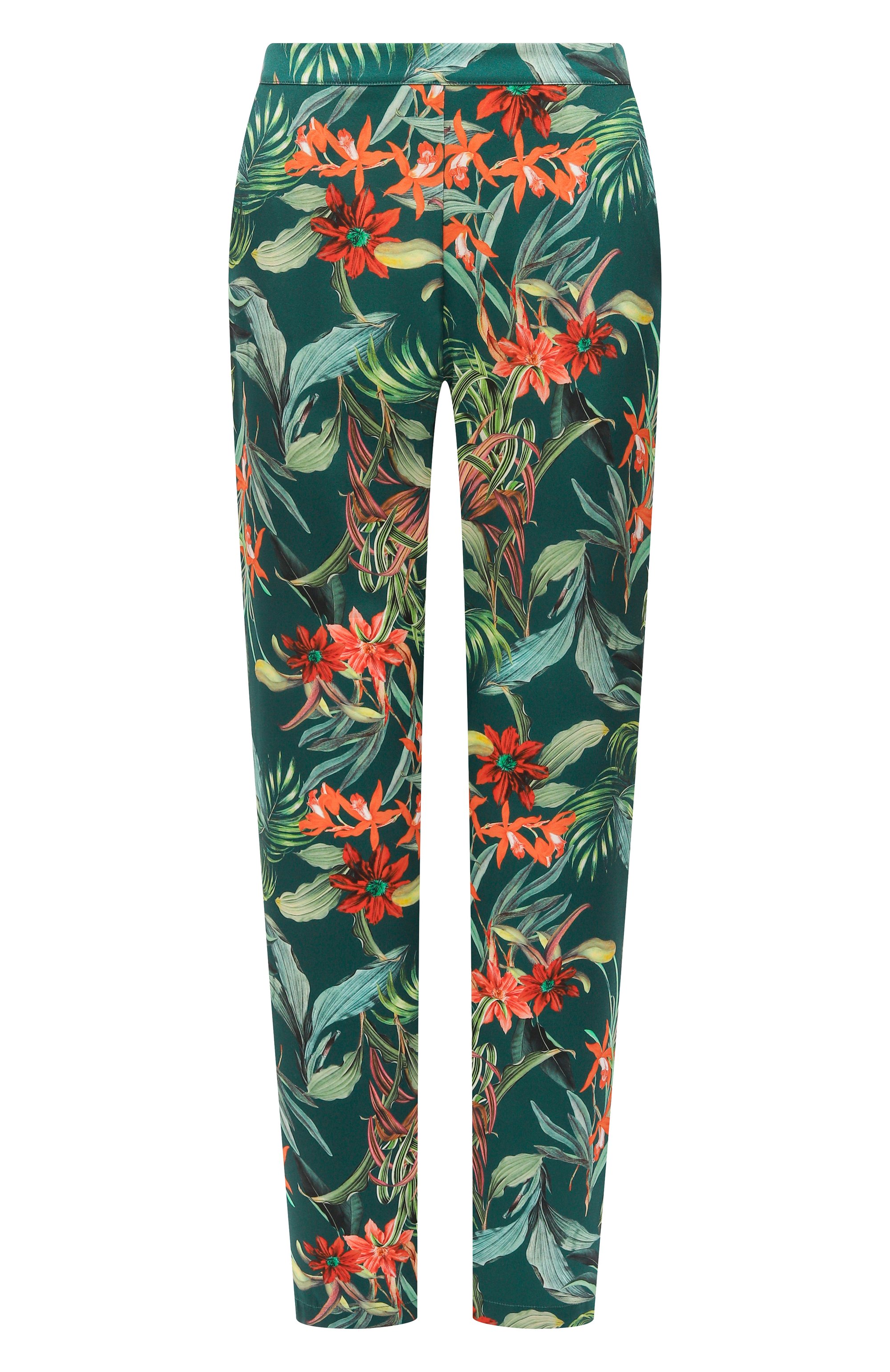 Шелковые брюки LISE CHARMEL зеленого цвета по цене 43890 руб., арт. ALJ0091, фото 1 Шелковые брюки LISE CHARMEL, арт. ALJ0091, фото 1