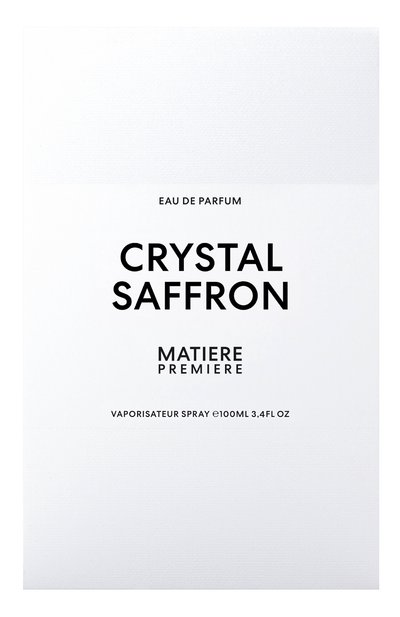 Парфюмерная вода crystal saffron (100ml) MATIERE PREMIERE, арт. 3770007317858, фото 2