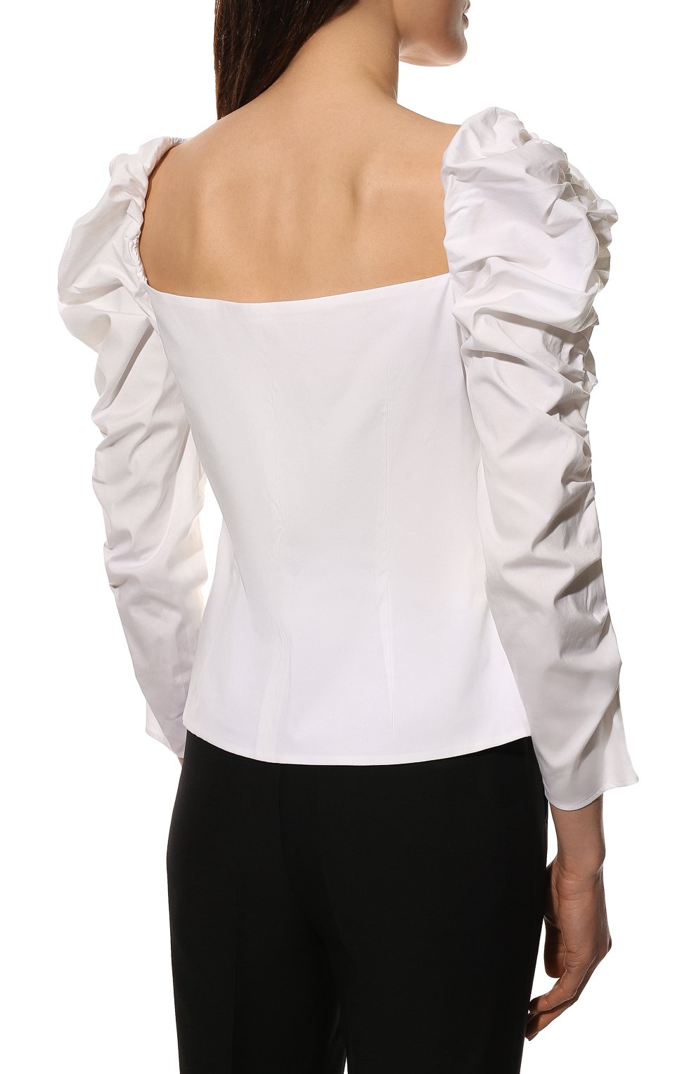 Хлопковая блузка CAROLINA HERRERA, арт. R2211N213SCT, фото 4