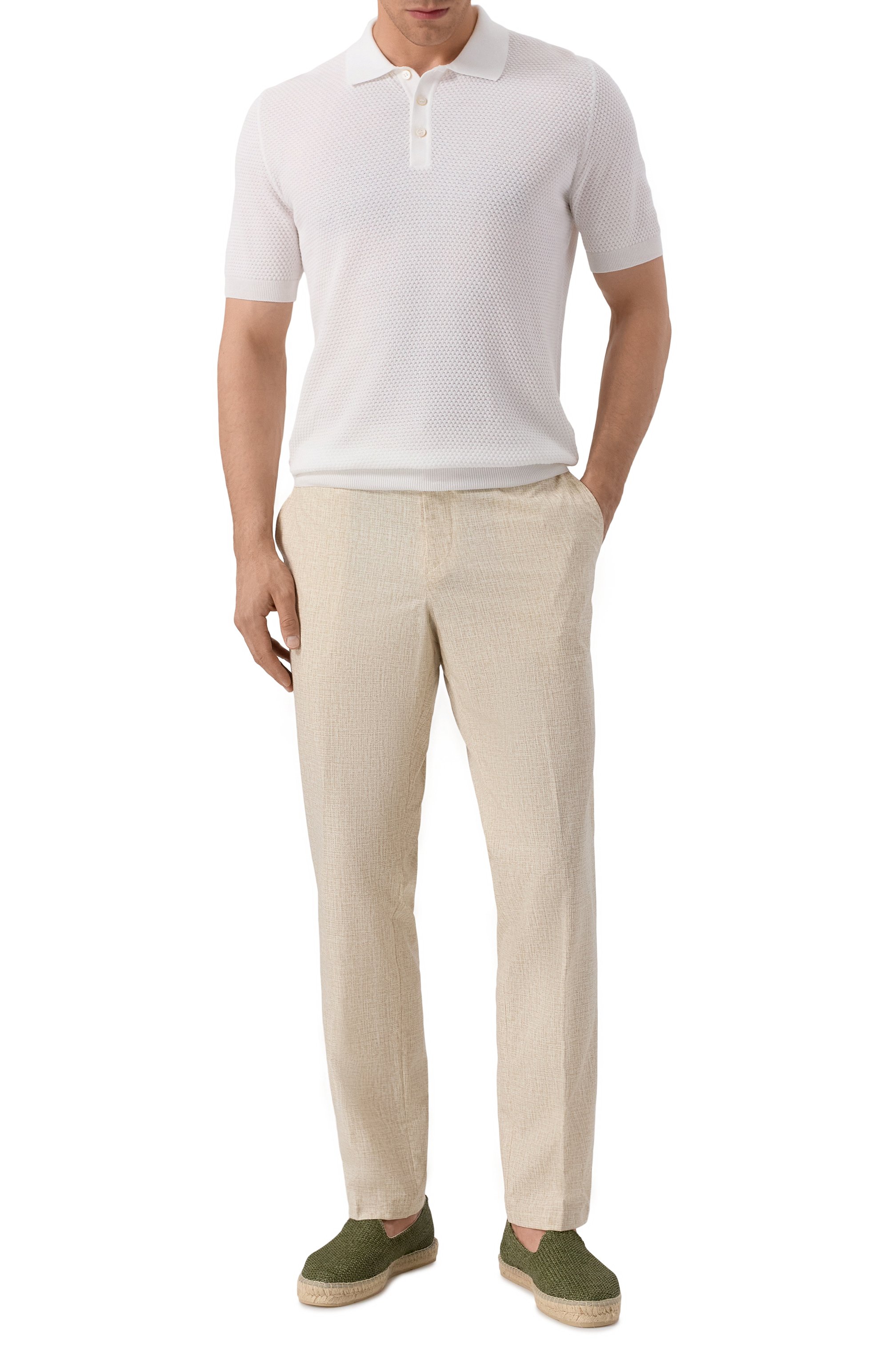 Брюки BOSS светло-бежевого цвета по цене 26950 руб., арт. 50539484, фото 2 Брюки BOSS, арт. 50539484, фото 2