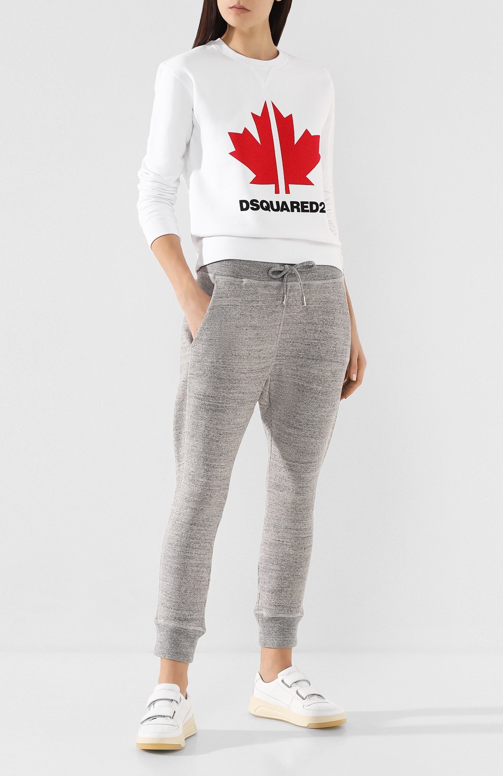 Хлопковый свитшот DSQUARED2 белого цвета по цене 36750 руб., арт. S75GU0278/S25042, фото 2 Хлопковый свитшот DSQUARED2, арт. S75GU0278/S25042, фото 2