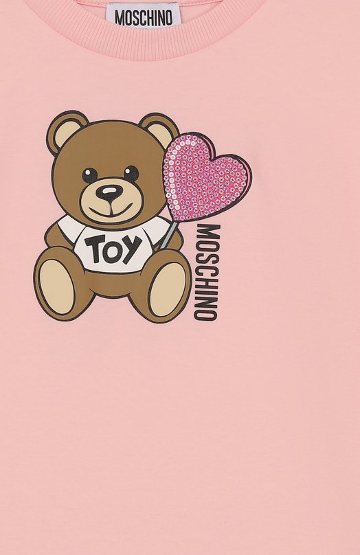 

Хлопковое платье Moschino, Розовый