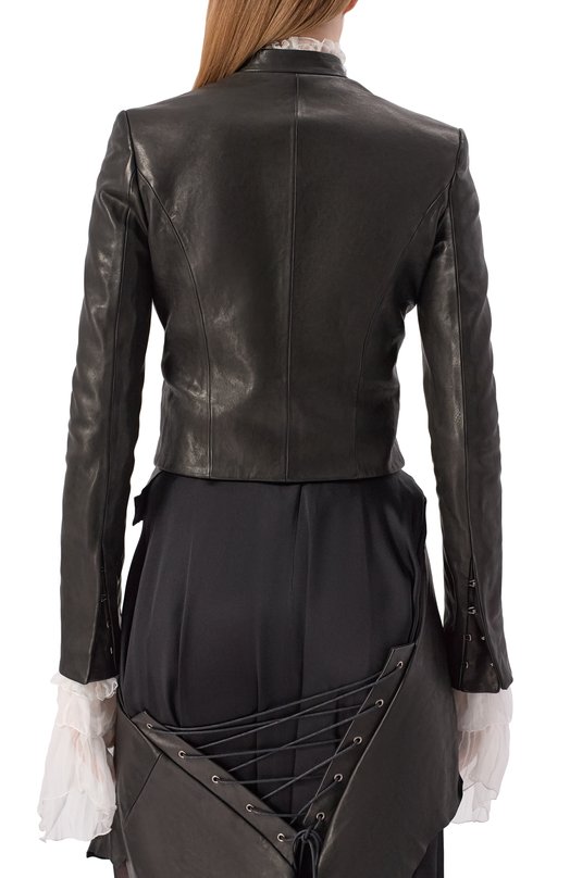 Кожаная куртка Ann Demeulemeester B0013410/LT137 Чёрный  B0013410/LT137 Фото 4