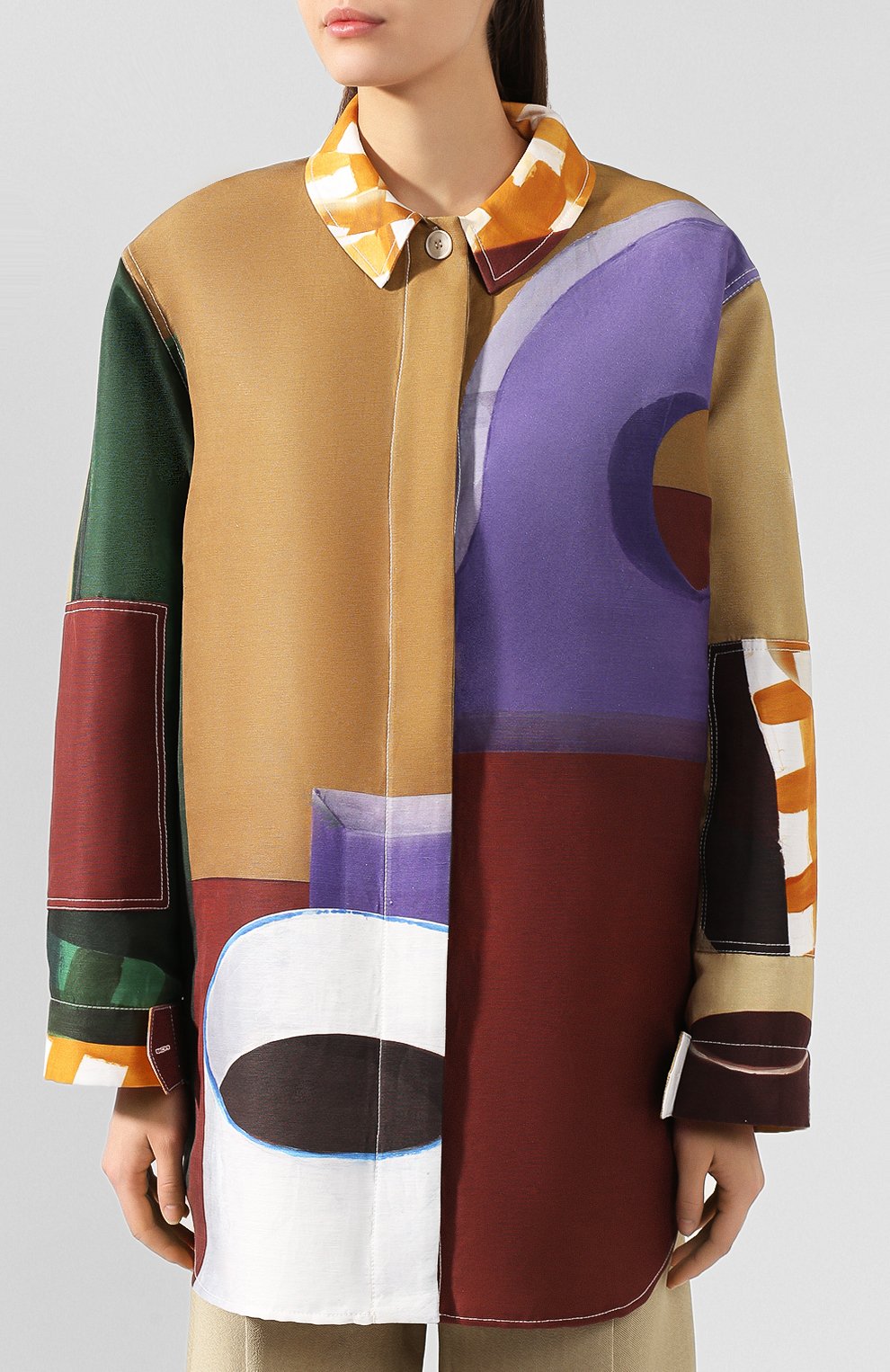 Рубашка из смеси хлопка и льна JACQUEMUS разноцветного цвета по цене 48000 руб., арт. 194SH02/67063, фото 3 Рубашка из смеси хлопка и льна JACQUEMUS, арт. 194SH02/67063, фото 3