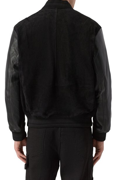 Кожаный бомбер HUGO черного цвета по цене 69950 руб., арт. 50541881, фото 4 Кожаный бомбер HUGO, арт. 50541881, фото 4