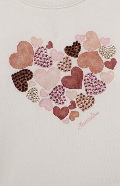 Хлопковый лонгслив MONNALISA, арт. 39B622., фото 3